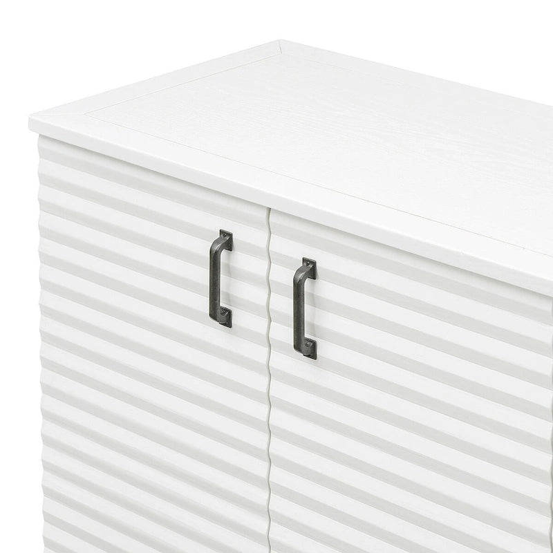 4-Door Sideboard Buffet Cabinet - Pine Wood with Adjustable Shelves (60")