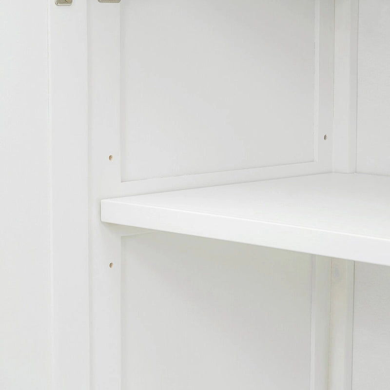 4-Door Sideboard Buffet Cabinet - Pine Wood with Adjustable Shelves (60")