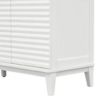 4-Door Sideboard Buffet Cabinet - Pine Wood with Adjustable Shelves (60")