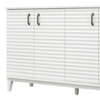 4-Door Sideboard Buffet Cabinet - Pine Wood with Adjustable Shelves (60")