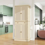 4 Door Cabinet with 1 Drawer with 4 Adjustable Inner Shelves