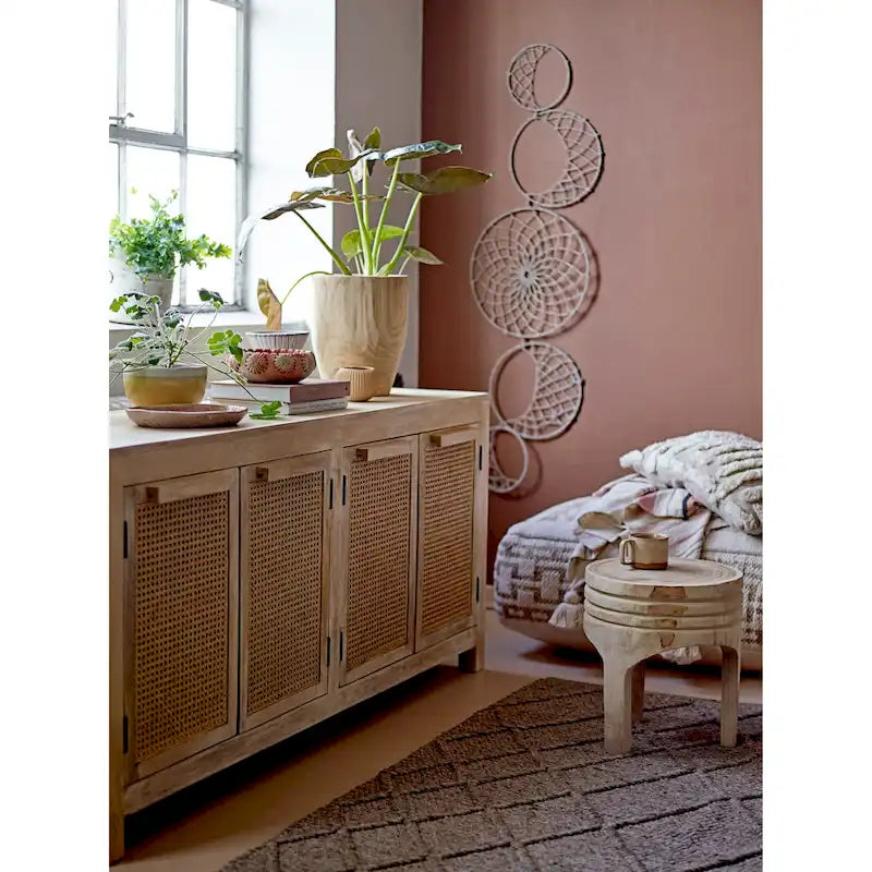 Paulownia Wood Carved Stool