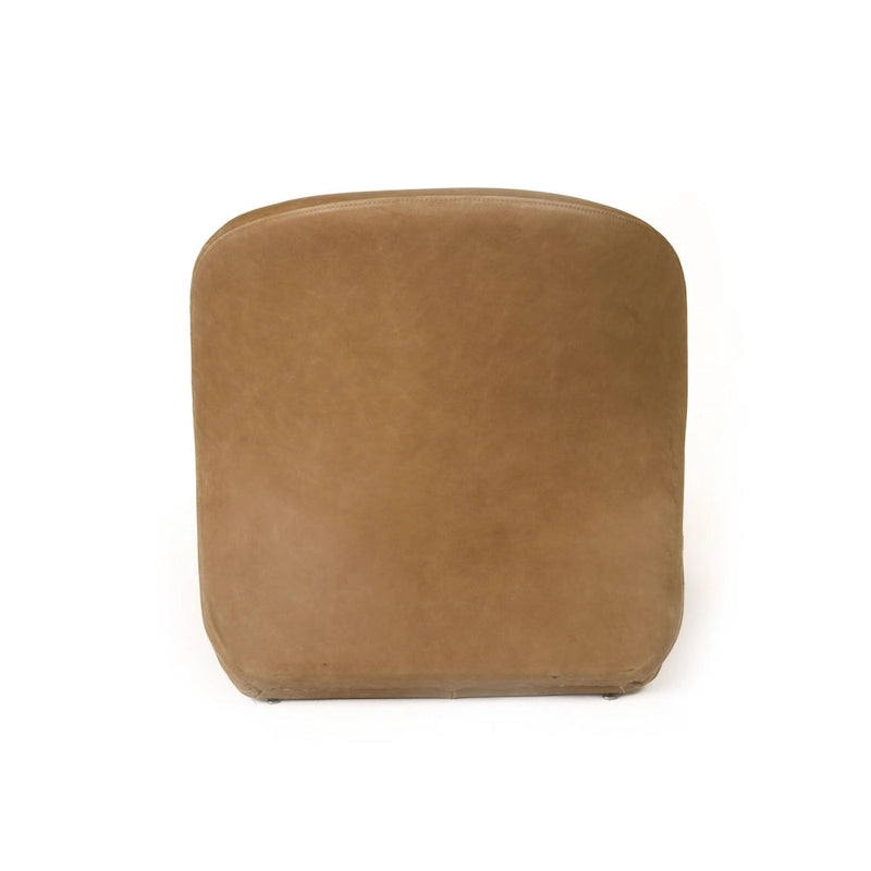 Modrest Donovan Modern Brown Leather Accent Chair