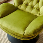 Swivel Leisure chair lounge chair velvet with ottoman
