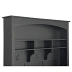 47.2 Wide Hall Tree with Bench and Shoe Storage: Multi-functional with 3 Hooks, Open Storage, Rectangle Shelves