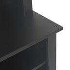 47.2 Wide Hall Tree with Bench and Shoe Storage: Multi-functional with 3 Hooks, Open Storage, Rectangle Shelves