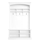 47.2 Wide Hall Tree with Bench and Shoe Storage: Multi-functional with 3 Hooks, Open Storage, Rectangle Shelves
