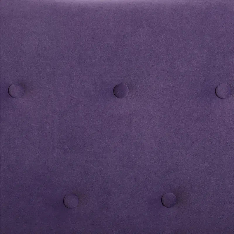 Velvet Tufted High Back Rocking Chair - Single Seat with Wood Legs