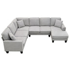 89*89 Oversized Velvet Modern Sectional Sofa,Large L Shaped Upholstered Indoor Furniture with Double Cushions