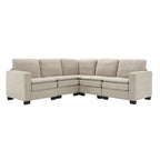 89*89 Oversized Velvet Modern Sectional Sofa,Large L Shaped Upholstered Indoor Furniture with Double Cushions