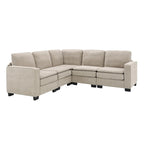 89*89 Oversized Velvet Modern Sectional Sofa,Large L Shaped Upholstered Indoor Furniture with Double Cushions