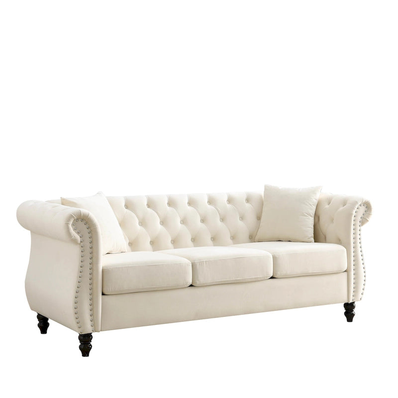 Chesterfield Sofa Grey Living Room