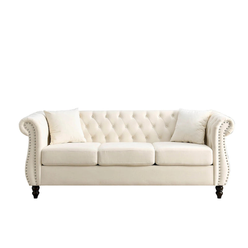 Chesterfield Sofa Grey Living Room