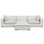 WYNDENHALL Marlee 3-Seater Modular Sofa and Ottoman Set in Velvety Chenille Performance Fabric