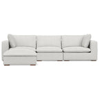 WYNDENHALL Marlee 3-Seater Modular Sofa and Ottoman Set in Velvety Chenille Performance Fabric