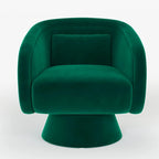 Nailhead Swivel Barrel Chair