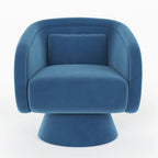 Nailhead Swivel Barrel Chair