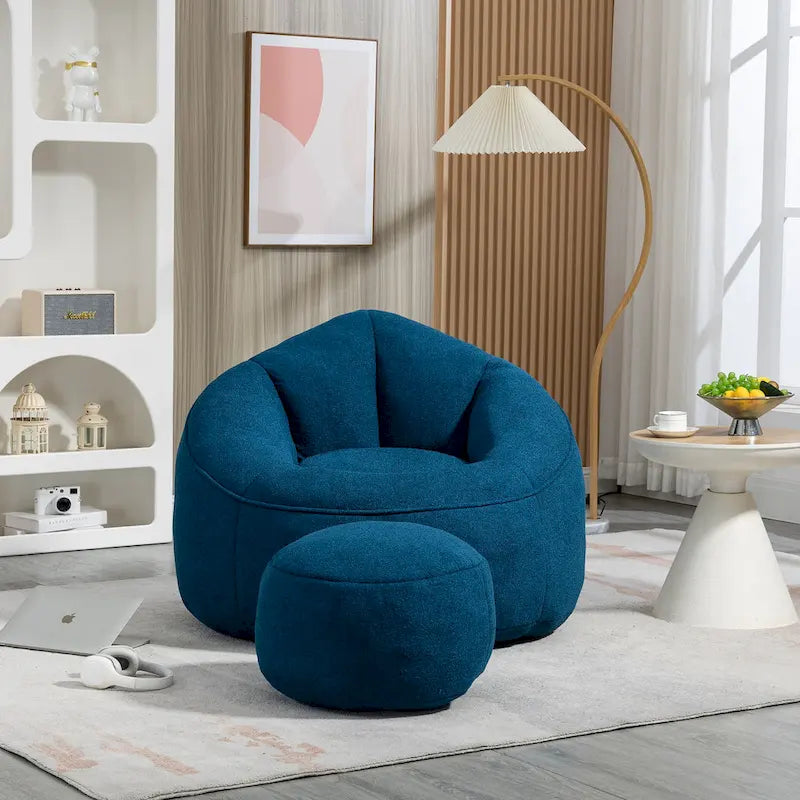 Bedding Bean Bag Sofa Chair With Footrest