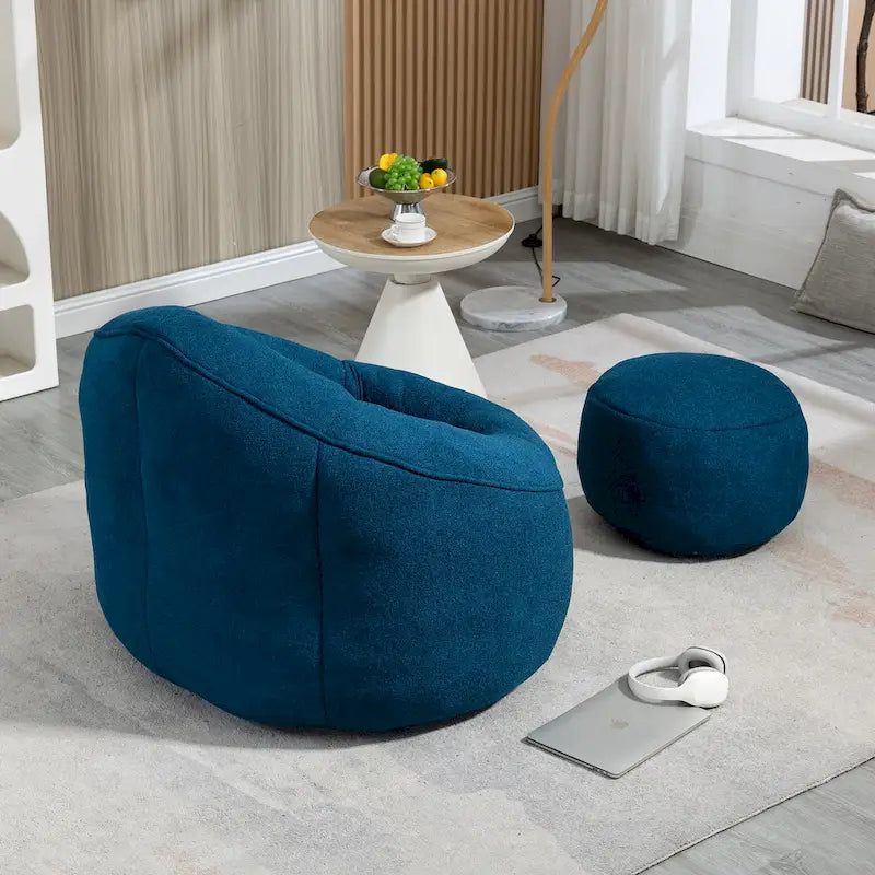 Bedding Bean Bag Sofa Chair With Footrest
