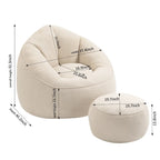 Bedding Bean Bag Sofa Chair With Footrest