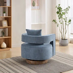 29.1W Swivel Accent Open Back Chair With Weathered Base