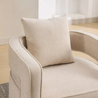 29.1W Swivel Accent Open Back Chair With Weathered Base