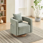 29.1W Swivel Accent Open Back Chair With Weathered Base