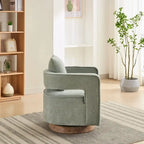 29.1W Swivel Accent Open Back Chair With Weathered Base