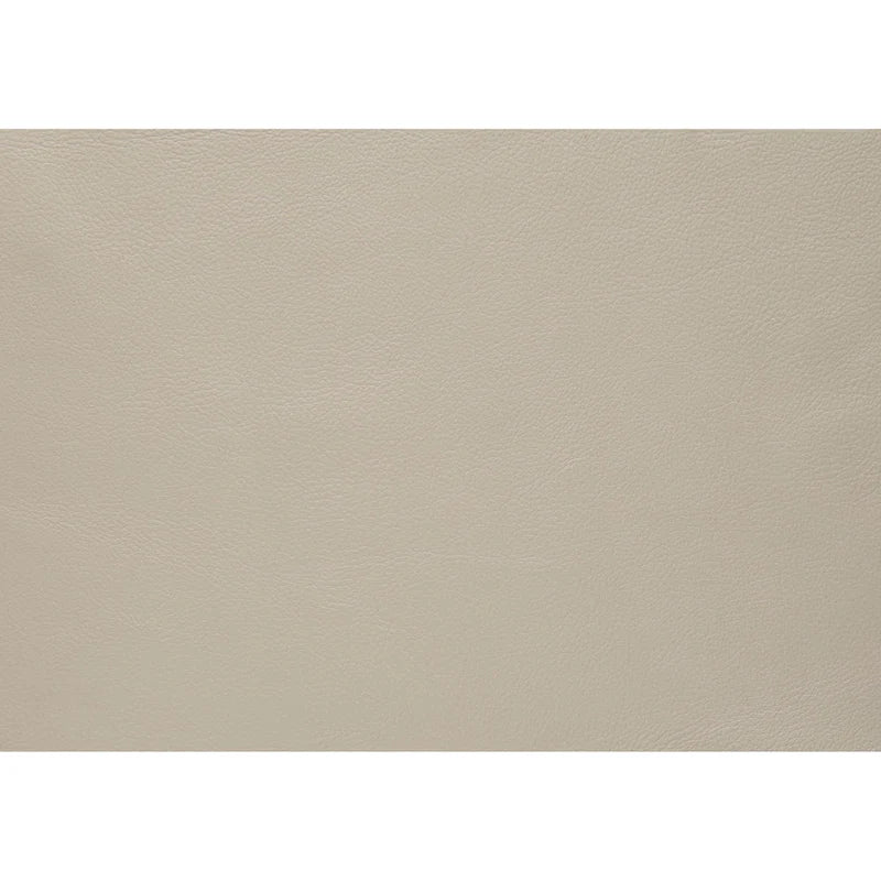 Cream Leather Loveseat with Espresso Wood Legs - 2 Seater (71")