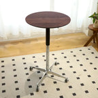Adjustable Height Bar Table with 360° Swivel - Aluminum Base (24")