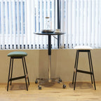Adjustable Height Bar Table with 360° Swivel - Aluminum Base (24")