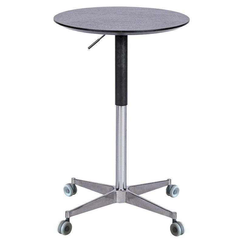 Adjustable Height Bar Table with 360° Swivel - Aluminum Base (24")