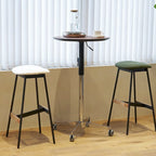 Adjustable Height Bar Table with 360° Swivel - Aluminum Base (24")
