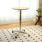 Adjustable Height Bar Table with 360° Swivel - Aluminum Base (24")