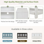 Natural Wood Console Table with Mirrored Doors - Acacia Legs