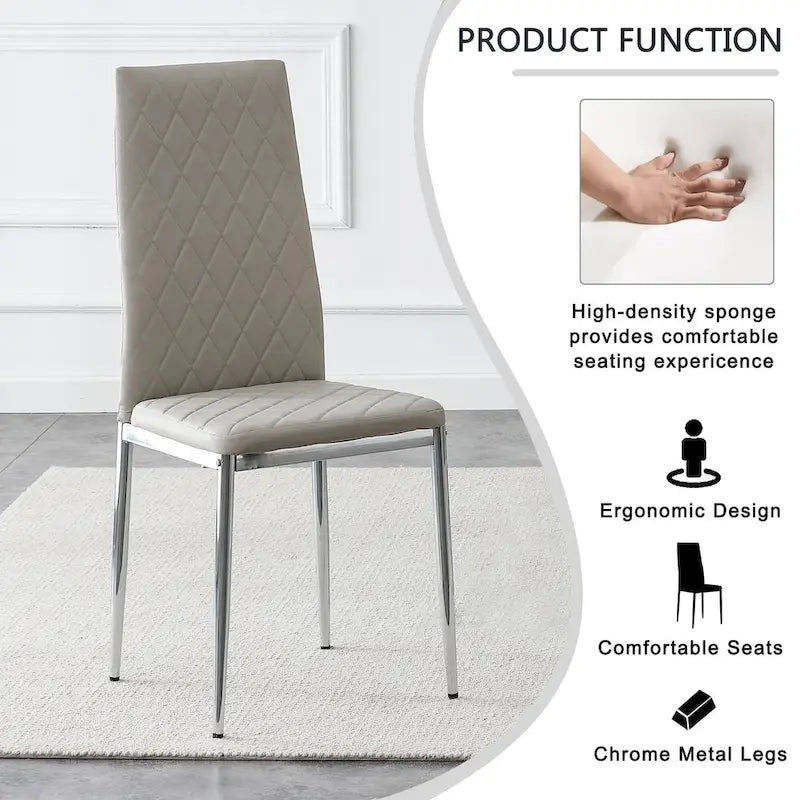 Dining chair, black chair and 6-piece set of