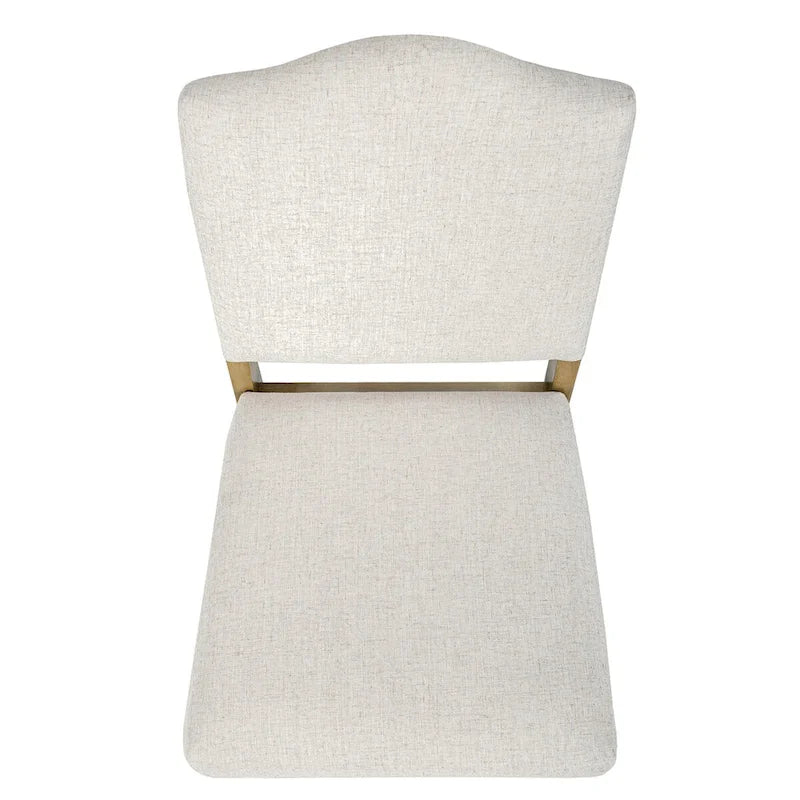 HomePop Open Back Upholstered Dining Chair - Cream Textured Woven (Single Pack)