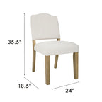 HomePop Open Back Upholstered Dining Chair - Cream Textured Woven (Single Pack)