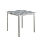 5 Piece Counter Height Table Set, Wooden Kitchen Table Set with Square Table and 4 Upholstered Chairs