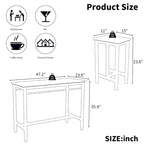 5-Piece Modern Kitchen Table with Four Bar Stools Bar Table Set 5PC