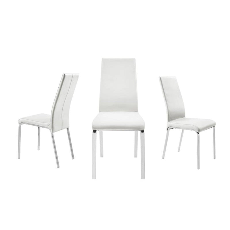 Casabianca Home Loto Set of 2 Dining Chair in Taupe Top Grain Leather