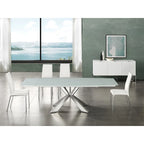 Casabianca Home Loto Set of 2 Dining Chair in Taupe Top Grain Leather