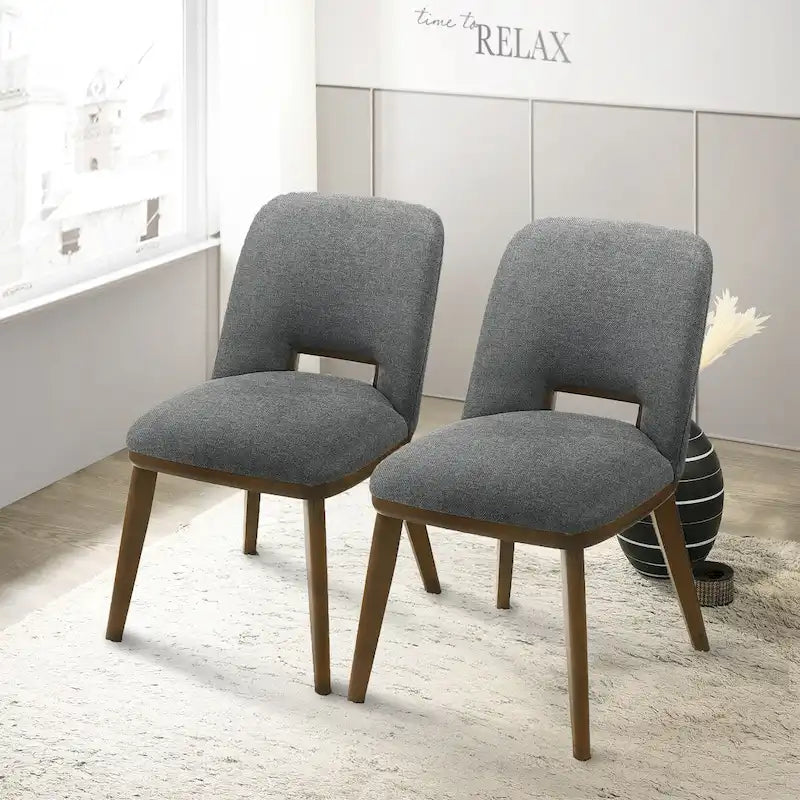Raleigh Luxury Modern Solid Wood Dining Chair (Set of 2)