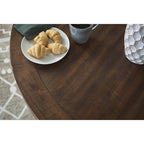 Signature Design by Ashley Valebeck Black/Dark Brown Counter Height Dining Table - 48 W x 48 D x 36 H