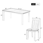 7-Piece Dining Table Set with Extendable Table and 6 Upholstered Chairs