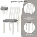 7-Piece Dining Table Set with Extendable Table and 6 Upholstered Chairs