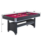 6-ft Pool Table with Table Tennis Top
