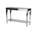 Allan Andrews Mirrored Console Table with Bottom Shelf
