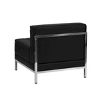 9 Piece LeatherSoft Modular Sectional Configuration - Stainless Steel Legs - 140.5W x 28.75 - 140.5D x 27.5H