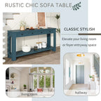 Console Table/Sofa Table with Storage Drawers and Bottom Shelf for Entryway Hallway